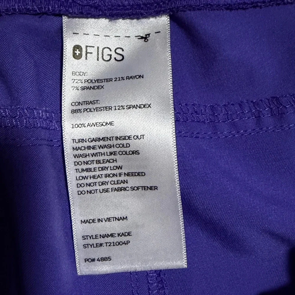 FIGS Technical Collection Purple Scrub Set Catarina Top Cargo Pants XXL Nurse